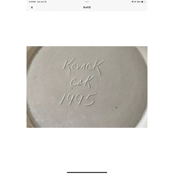 Seagrove Pottery North Carolina Kovack Pottery MK Apple Nesting Bowls VTG 1995 - Picture 8 of 12